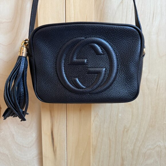 Gucci Soho Disco Black Leather Small Crossbody Bag (used) - Picture 3 of 12